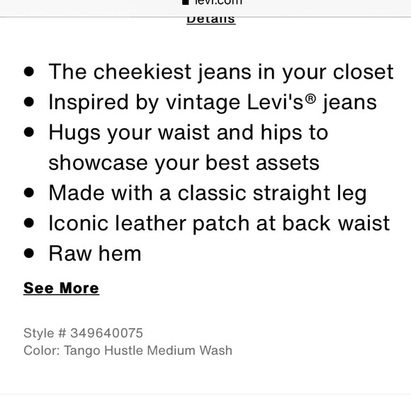 Levi’s Wedgie Straight Jean denim aritzia - Picture 8 of 16